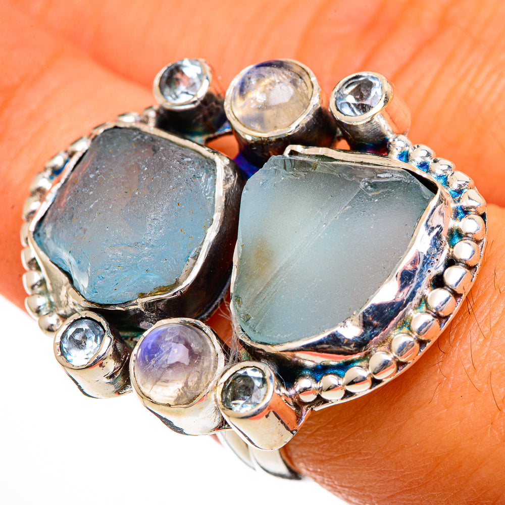 Aquamarine Rings handcrafted by Ana Silver Co - RING106433