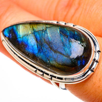 Labradorite Rings handcrafted by Ana Silver Co - RING106435