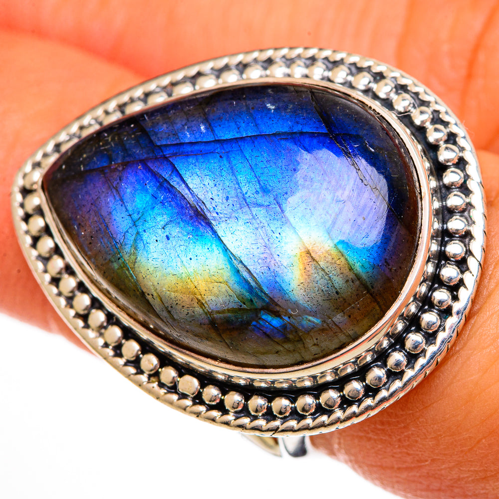 Labradorite Rings handcrafted by Ana Silver Co - RING106439