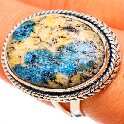 K2 Blue Azurite Rings handcrafted by Ana Silver Co - RING106441