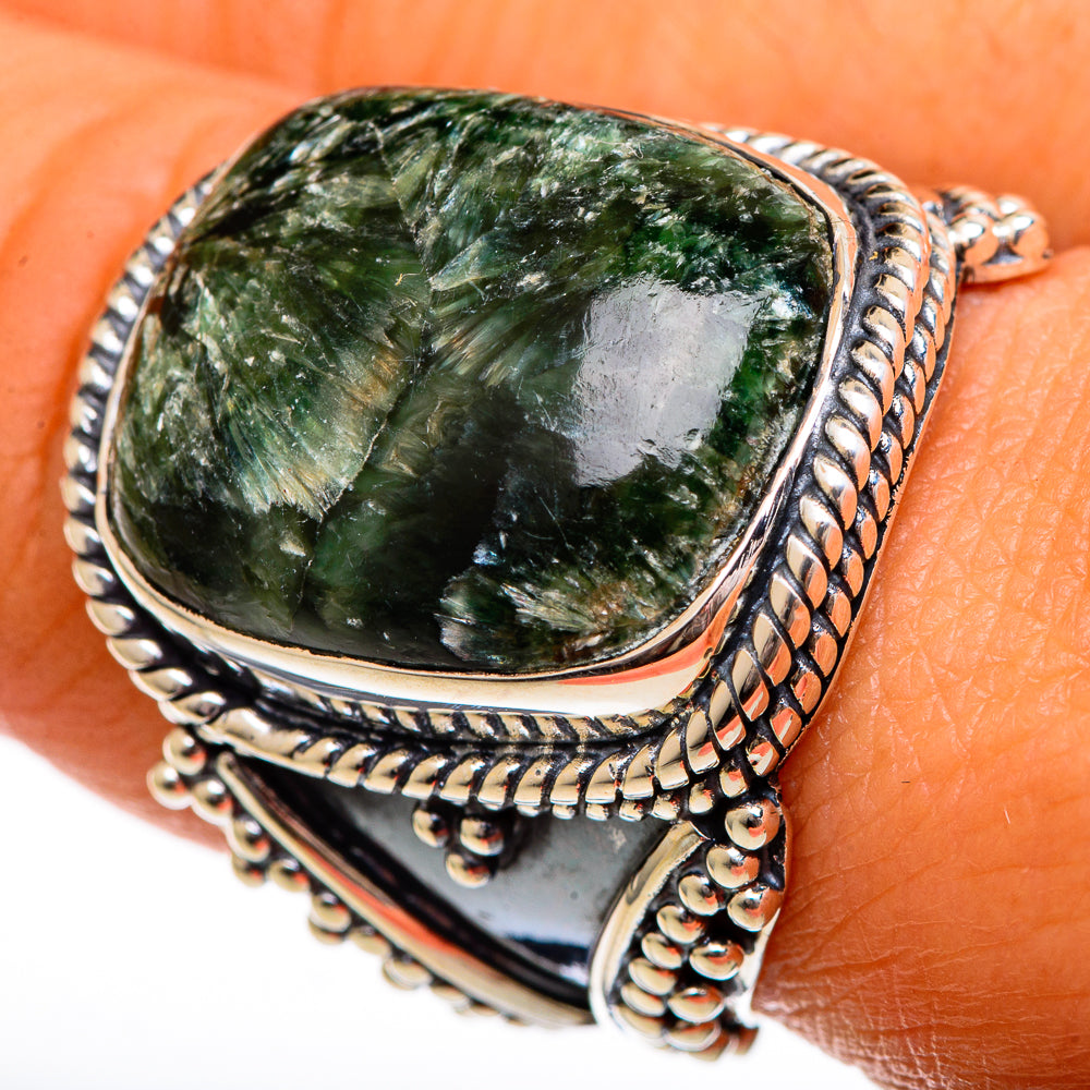 Seraphinite Rings handcrafted by Ana Silver Co - RING106445