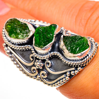 Chrome Diopside Rings handcrafted by Ana Silver Co - RING106447
