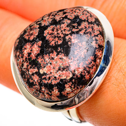 Fireworks Obsidian Rings handcrafted by Ana Silver Co - RING106450