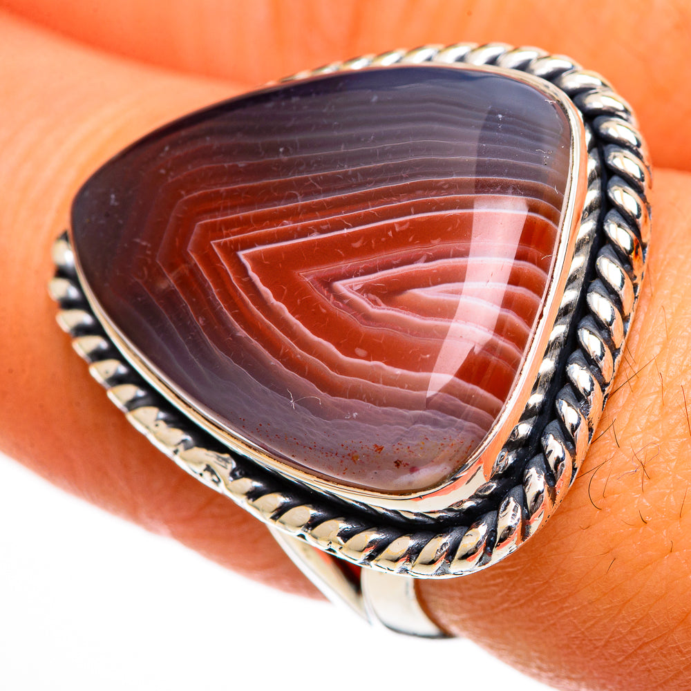 Botswana Agate Rings handcrafted by Ana Silver Co - RING106451