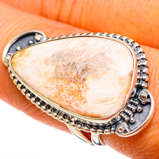 Scolecite Rings handcrafted by Ana Silver Co - RING106457