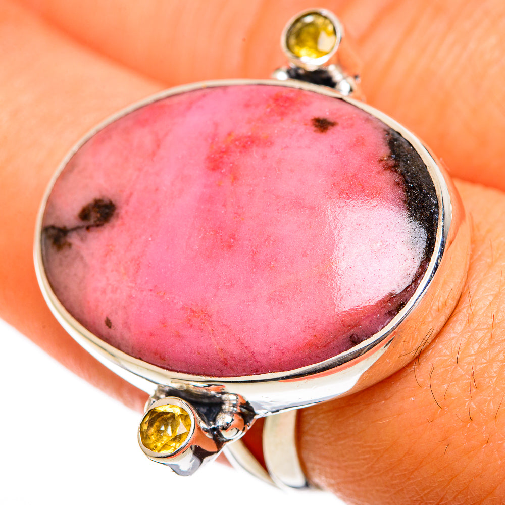 Rhodonite Rings handcrafted by Ana Silver Co - RING106459