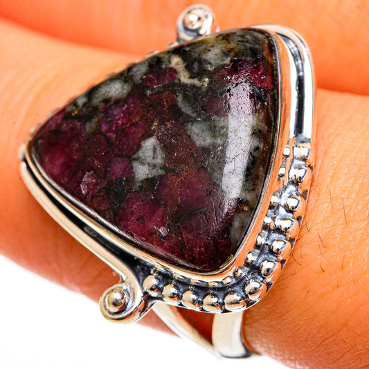 Russian Eudialyte Rings handcrafted by Ana Silver Co - RING106461