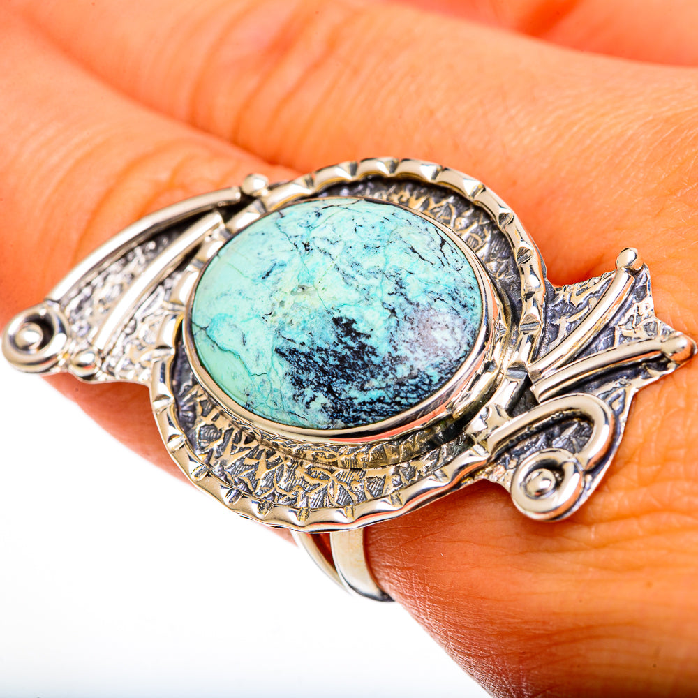 Tibetan Turquoise Rings handcrafted by Ana Silver Co - RING106477