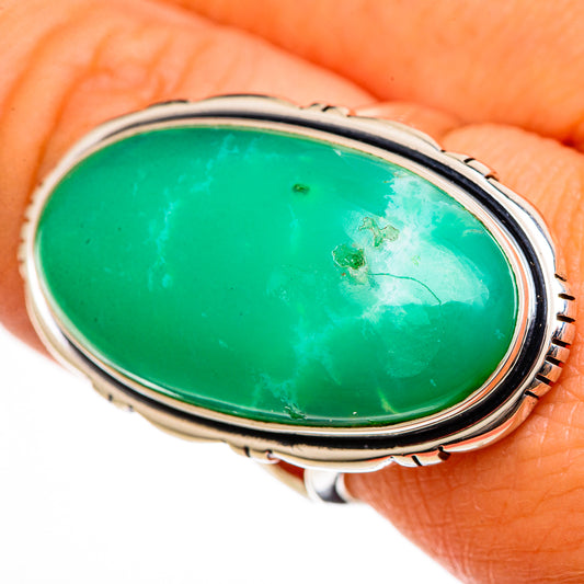 Chrysoprase Rings handcrafted by Ana Silver Co - RING106484