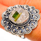 Green Tourmaline In Quartz Rings handcrafted by Ana Silver Co - RING106485
