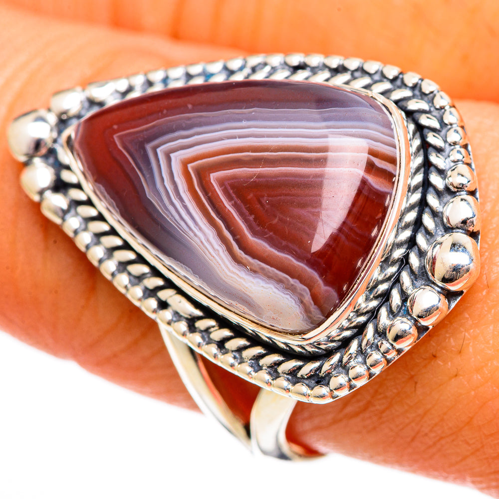 Botswana Agate Rings handcrafted by Ana Silver Co - RING106492