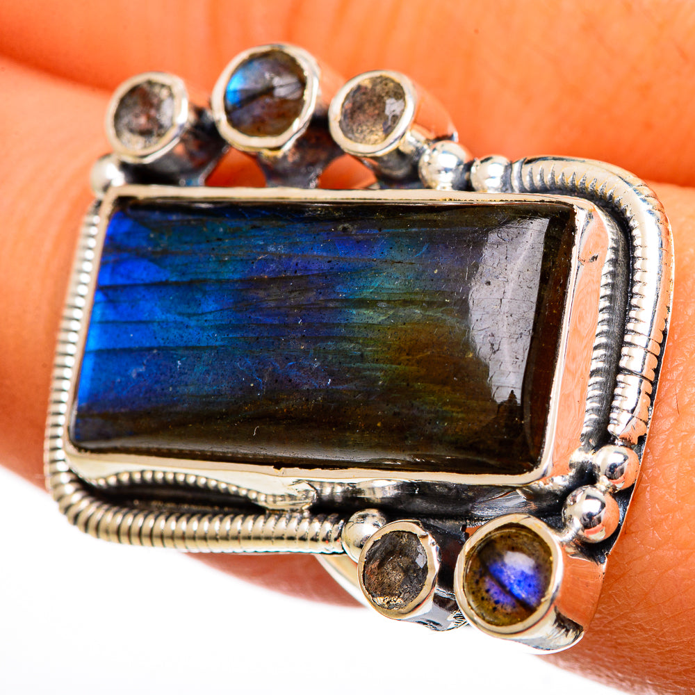 Labradorite Rings handcrafted by Ana Silver Co - RING106507