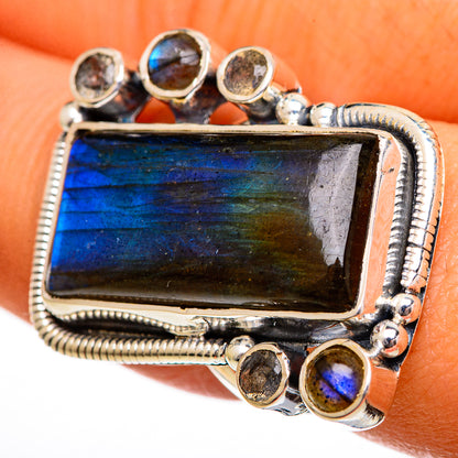 Labradorite Rings handcrafted by Ana Silver Co - RING106507