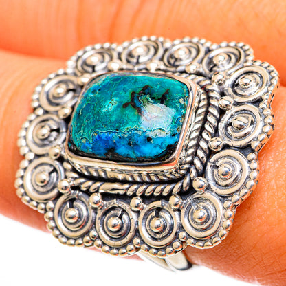 Chrysocolla Rings handcrafted by Ana Silver Co - RING106509