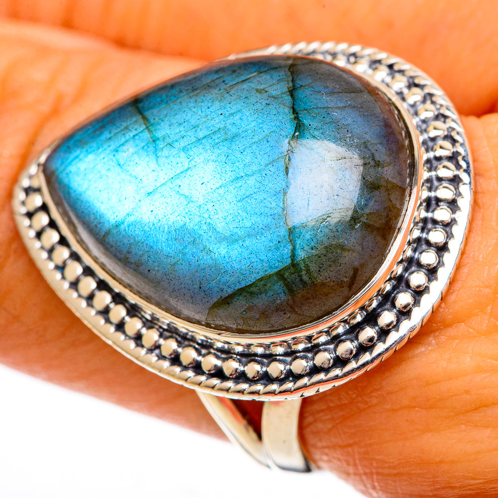 Labradorite Rings handcrafted by Ana Silver Co - RING106510
