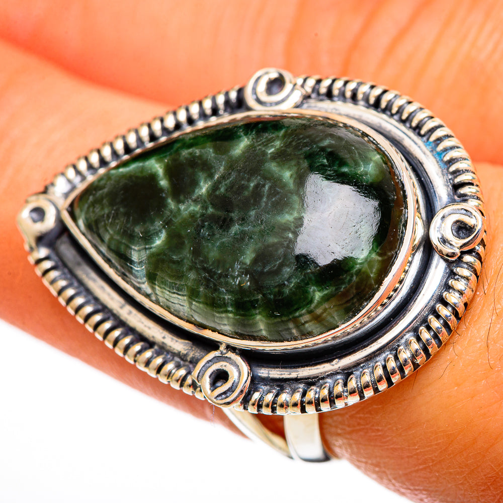 Seraphinite Rings handcrafted by Ana Silver Co - RING106516
