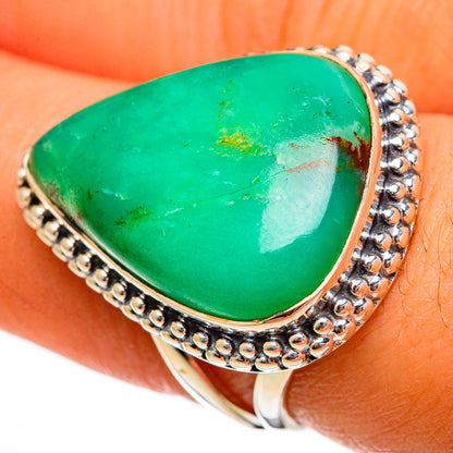 Chrysoprase Rings handcrafted by Ana Silver Co - RING106517