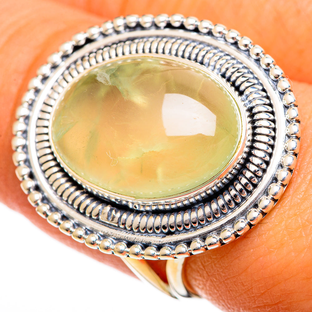 Prehnite Rings handcrafted by Ana Silver Co - RING106520
