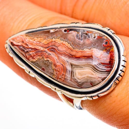 Crazy Lace Agate Rings handcrafted by Ana Silver Co - RING106524
