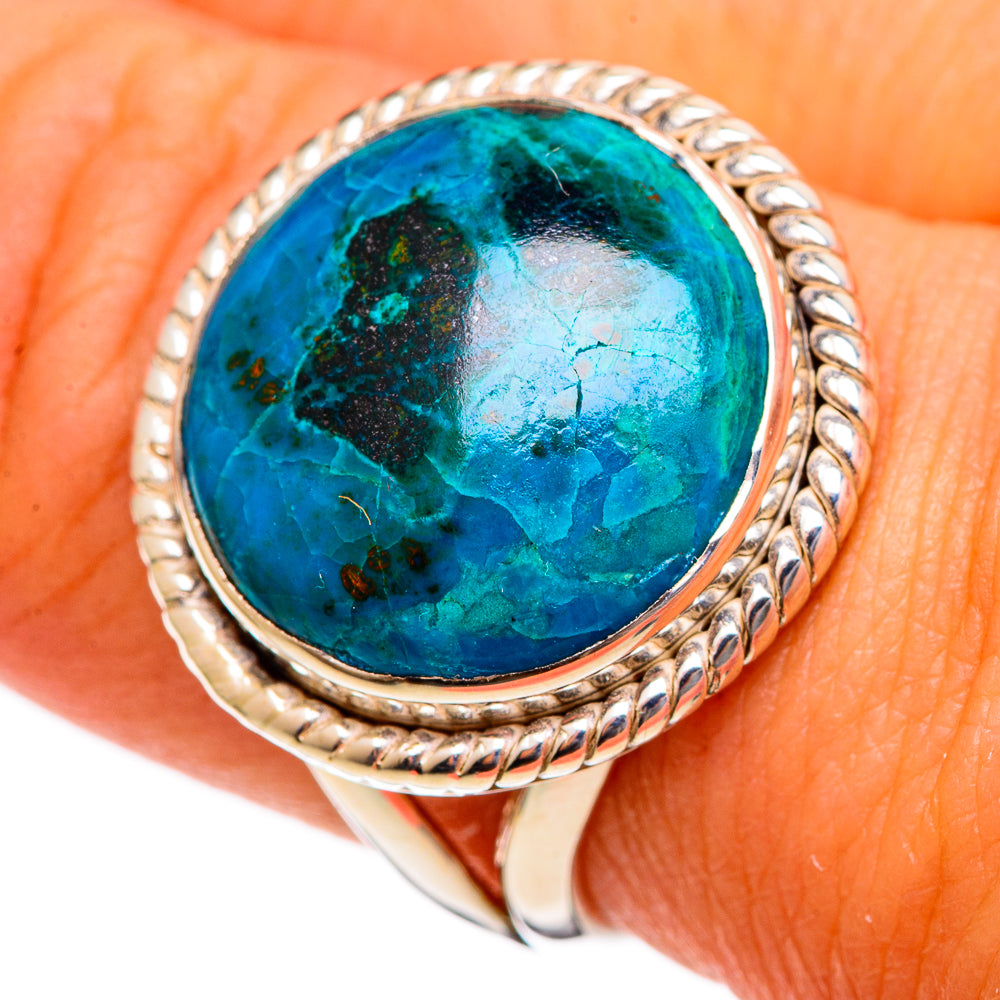 Chrysocolla Rings handcrafted by Ana Silver Co - RING106532
