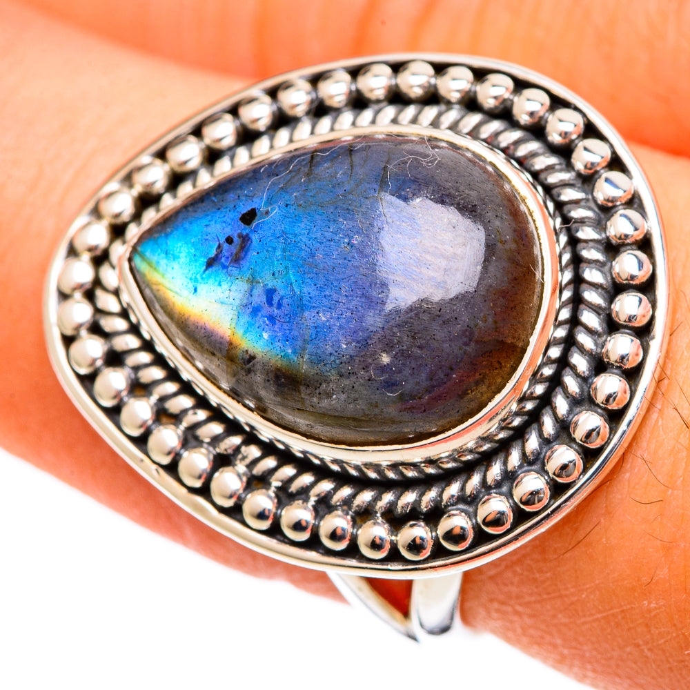 Labradorite Rings handcrafted by Ana Silver Co - RING106535