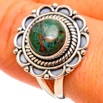 Chrysocolla Rings handcrafted by Ana Silver Co - RING106540