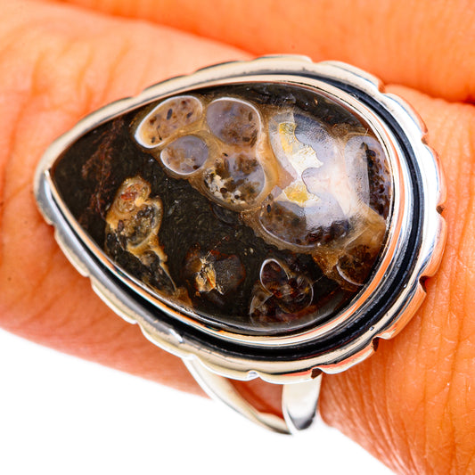 Turritella Agate Rings handcrafted by Ana Silver Co - RING106546