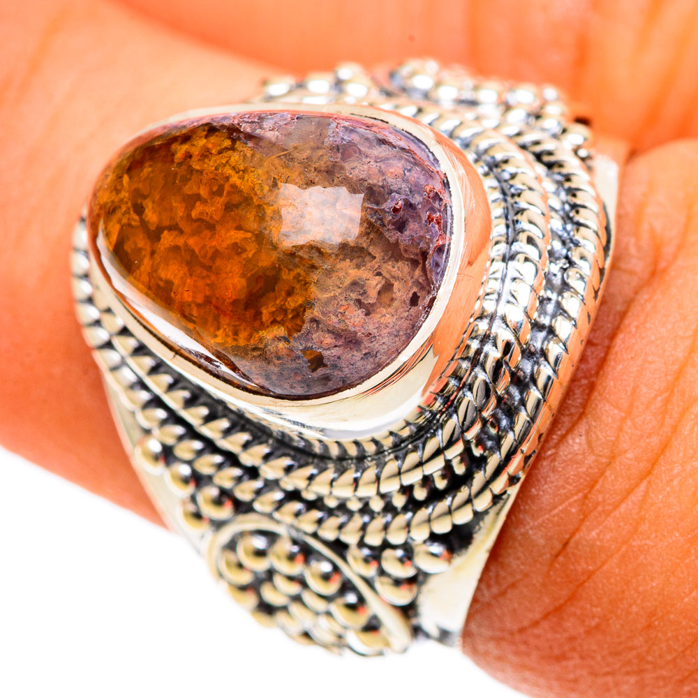 Mexican Fire Opal Rings handcrafted by Ana Silver Co - RING106564