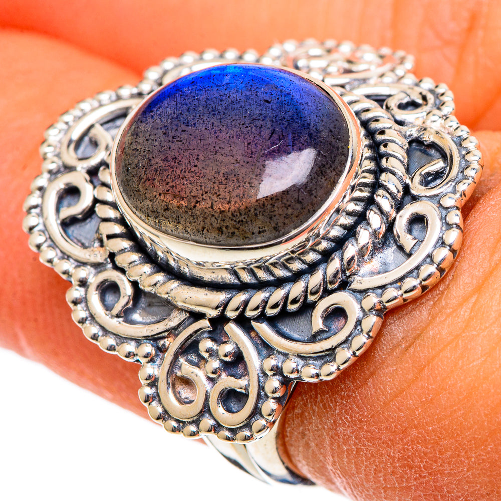 Labradorite Rings handcrafted by Ana Silver Co - RING106570