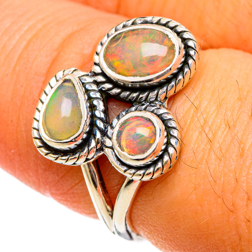Ethiopian Opal Rings handcrafted by Ana Silver Co - RING106603