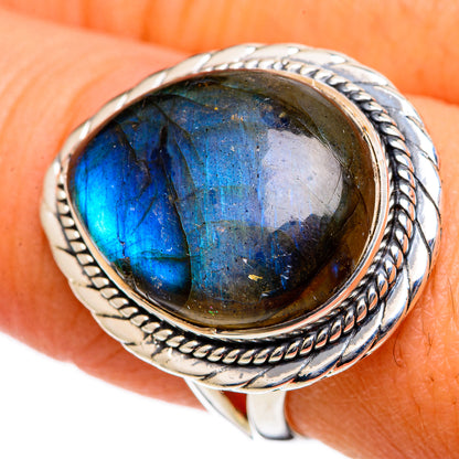 Labradorite Rings handcrafted by Ana Silver Co - RING106607