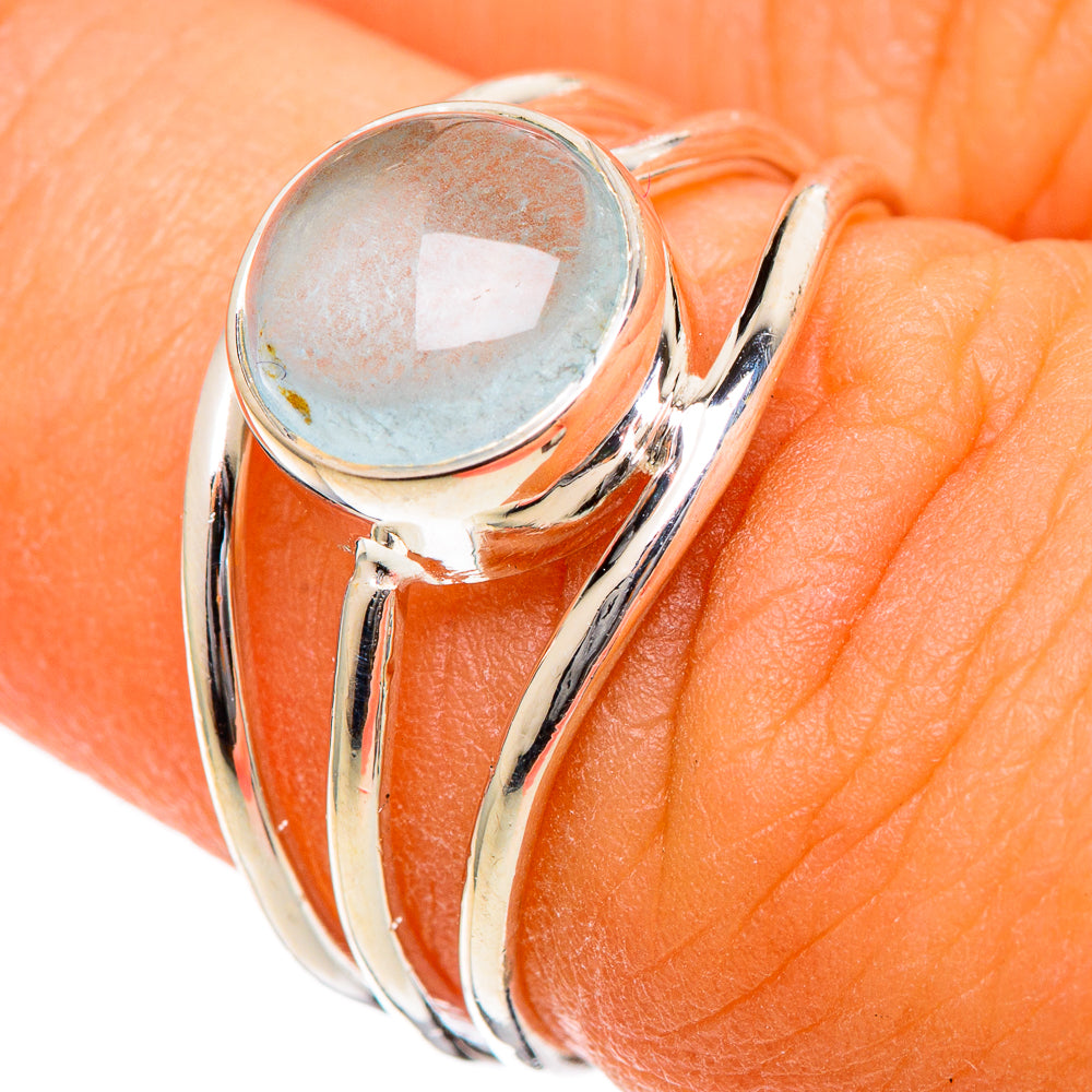 Aqua Chalcedony Rings handcrafted by Ana Silver Co - RING106613