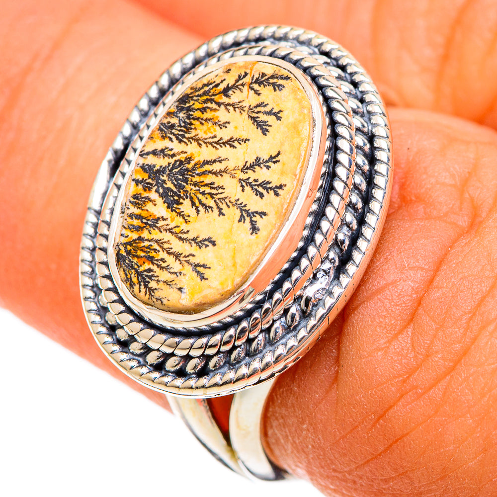 Germany Psilomelane Dendrite Rings handcrafted by Ana Silver Co - RING106626
