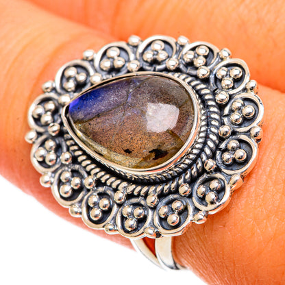 Labradorite Rings handcrafted by Ana Silver Co - RING106639