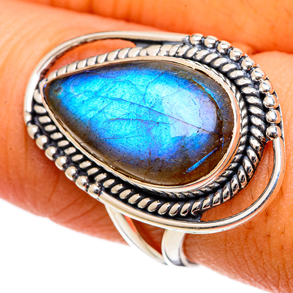 Labradorite Rings handcrafted by Ana Silver Co - RING106642