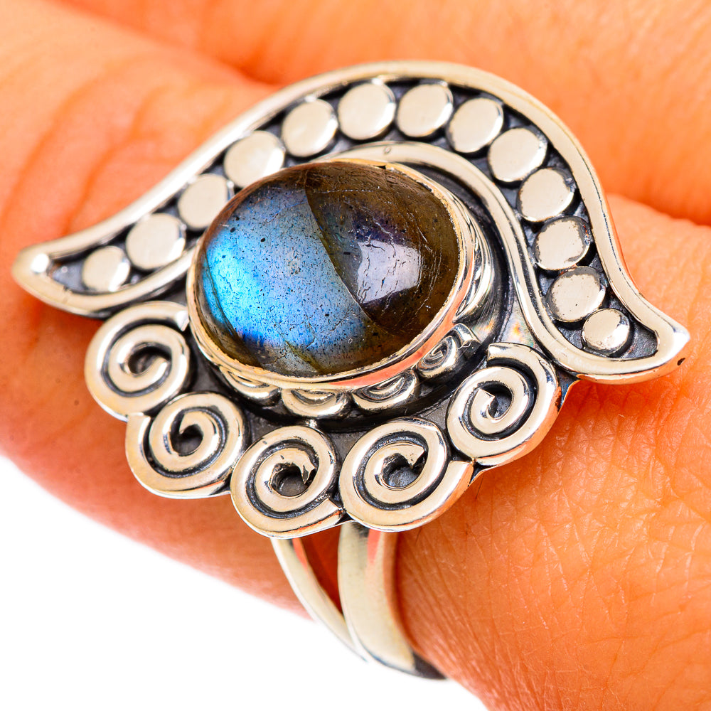 Labradorite Rings handcrafted by Ana Silver Co - RING106645