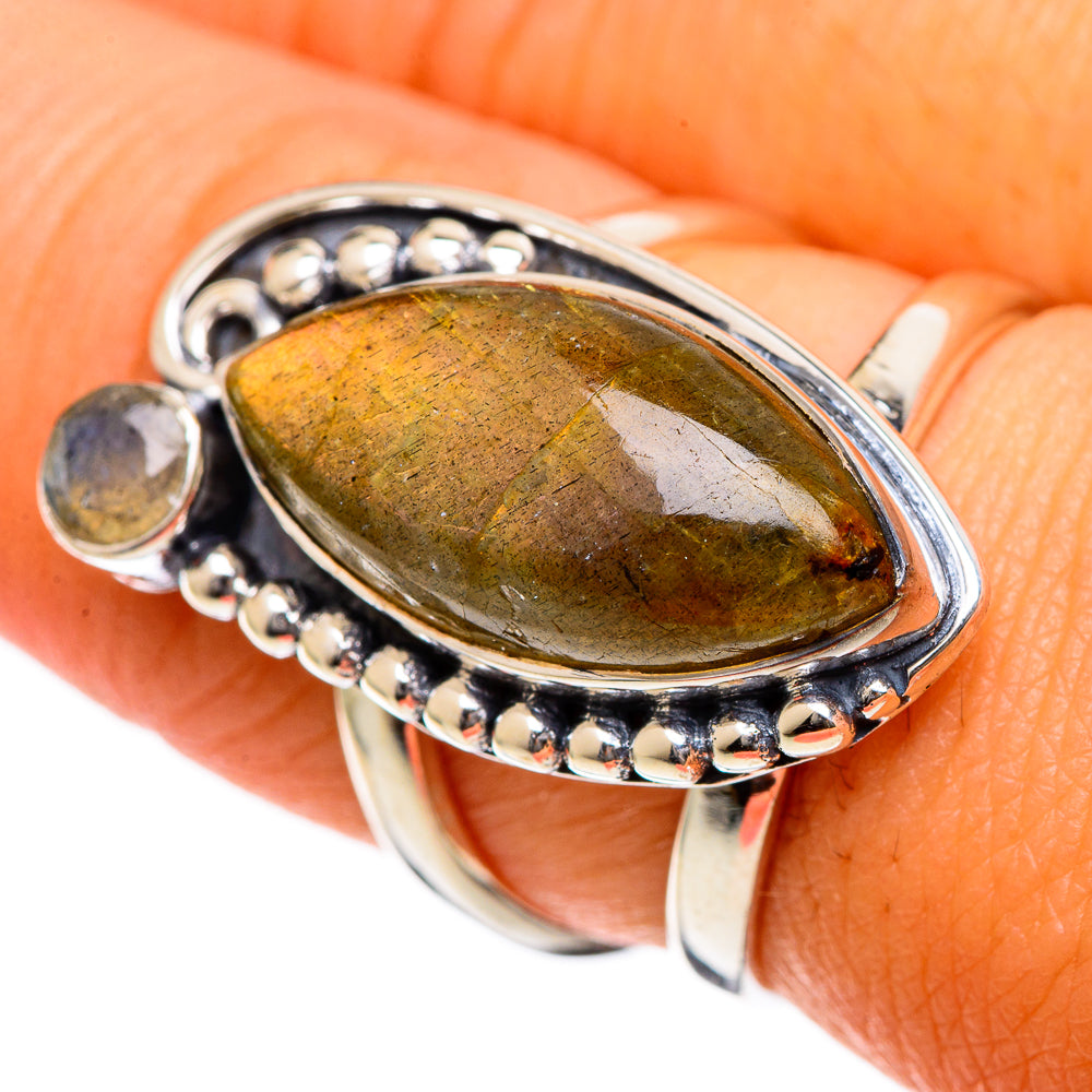 Labradorite Rings handcrafted by Ana Silver Co - RING106653