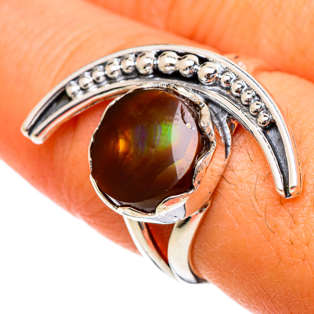 Mexican Fire Agate Rings handcrafted by Ana Silver Co - RING106656