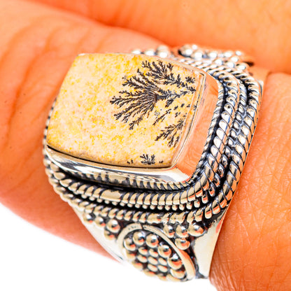 Germany Psilomelane Dendrite Rings handcrafted by Ana Silver Co - RING106657