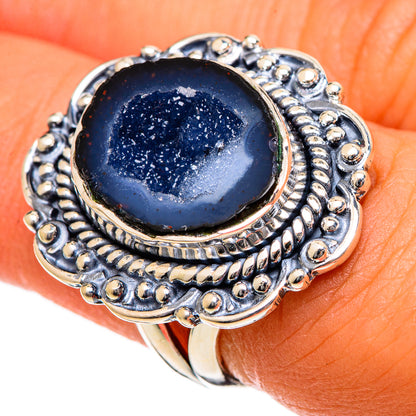 Coconut Geode Druzy Rings handcrafted by Ana Silver Co - RING106661