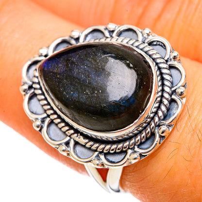 Labradorite Rings handcrafted by Ana Silver Co - RING106674