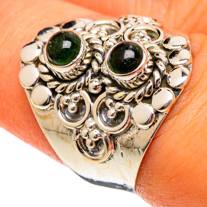 Green Tourmaline Rings handcrafted by Ana Silver Co - RING106676