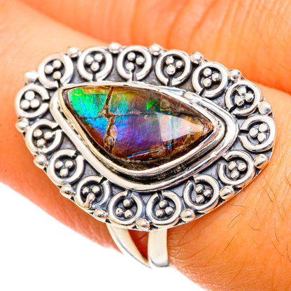 Ammolite Rings handcrafted by Ana Silver Co - RING106677