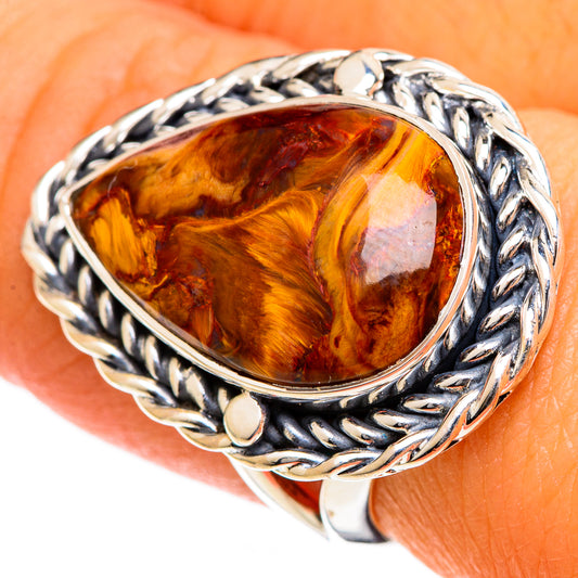 Golden Pietersite Rings handcrafted by Ana Silver Co - RING106687