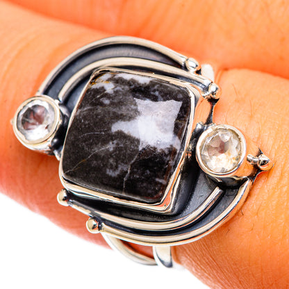 Gabbro Stone Rings handcrafted by Ana Silver Co - RING106693