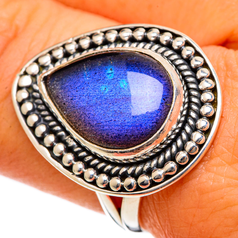 Labradorite Rings handcrafted by Ana Silver Co - RING106701