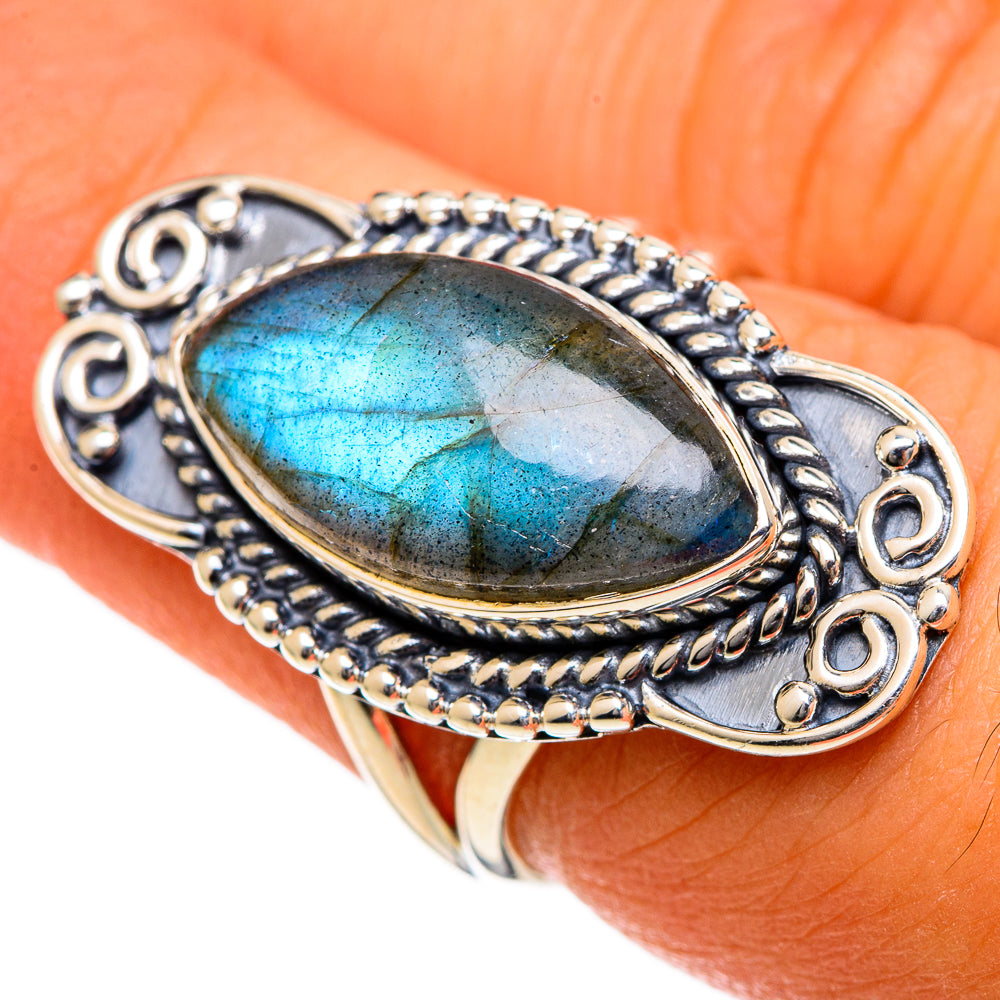 Labradorite Rings handcrafted by Ana Silver Co - RING106704