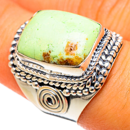 Lemon Chrysoprase Rings handcrafted by Ana Silver Co - RING106705