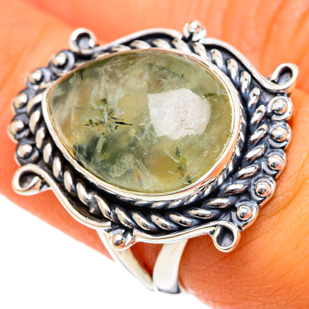 Prehnite Rings handcrafted by Ana Silver Co - RING106709