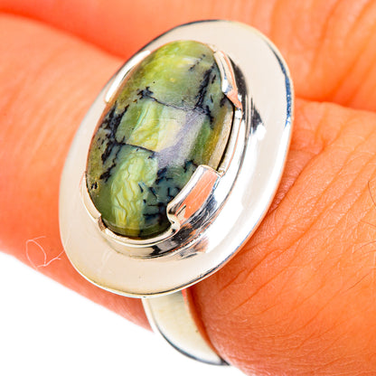 African Green Opal Rings handcrafted by Ana Silver Co - RING106710
